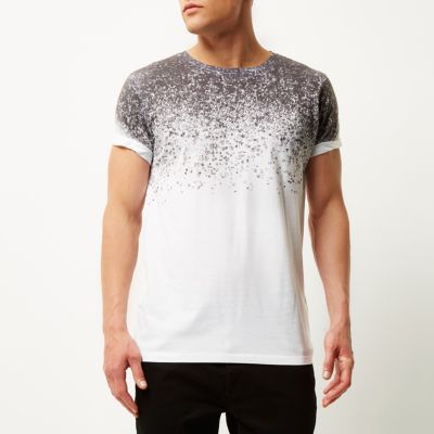 White splatter print t-shirt